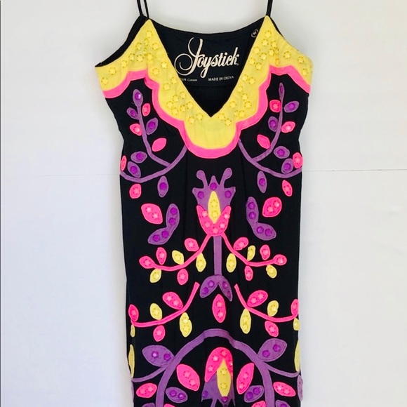 JOYSTICK Very Vintage and Rare.Embellished top with gorgeous colors. Size Medium - Picture 2 of 7